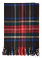 Johnstons - Cashmere stole Black Stewart